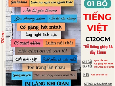Tranh gỗ Quy tắc hạnh phúc theo yêu cầu [Kĩ đẹp - Nhận gắn tại nhà] TRANHGO-01
